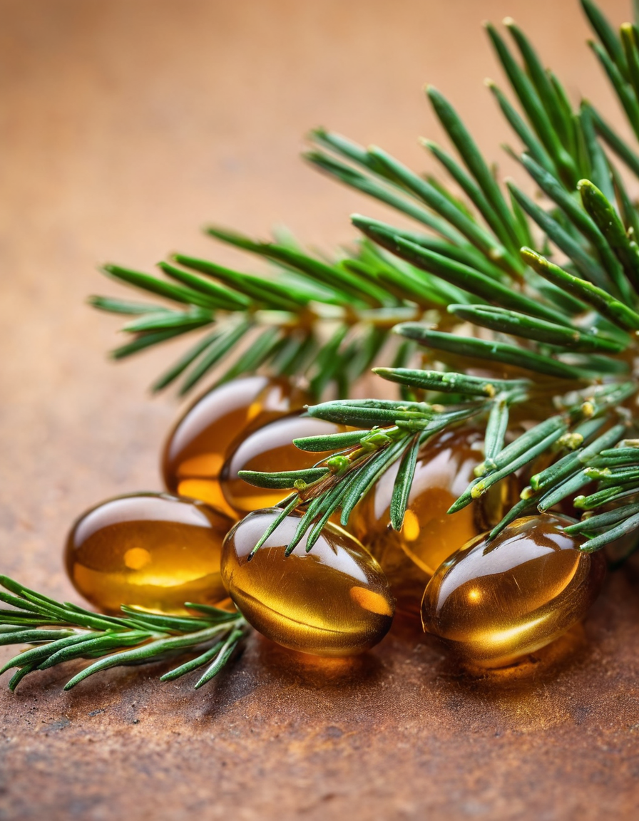 hair vitamin capsules macro with rosemary