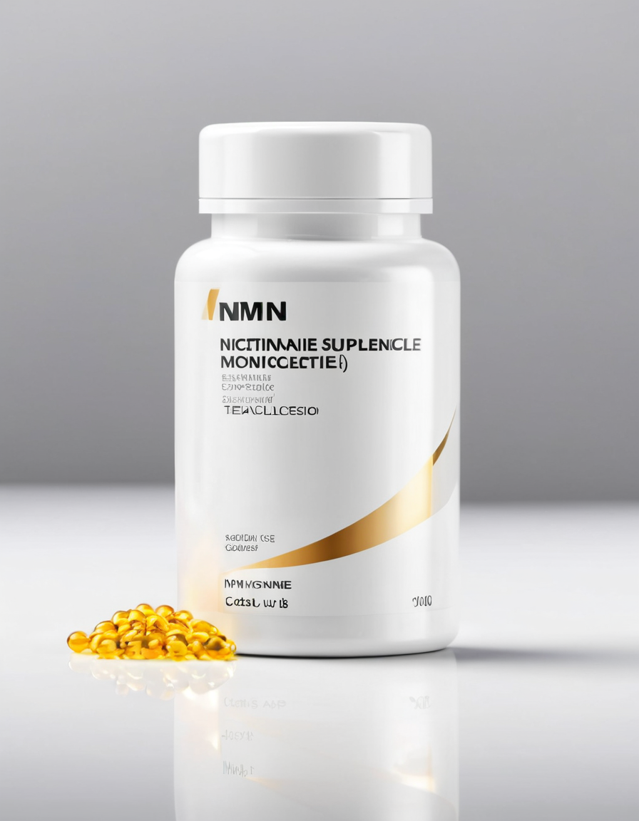 NMN powder capsule close up