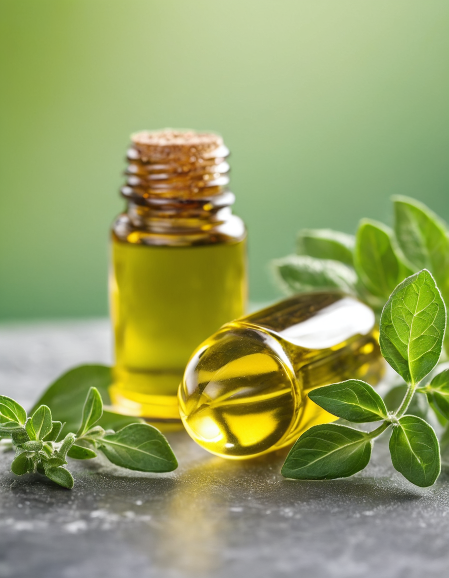 oregano oil drops and capsules