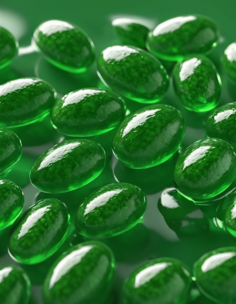 enteric coated peppermint oil softgel close up