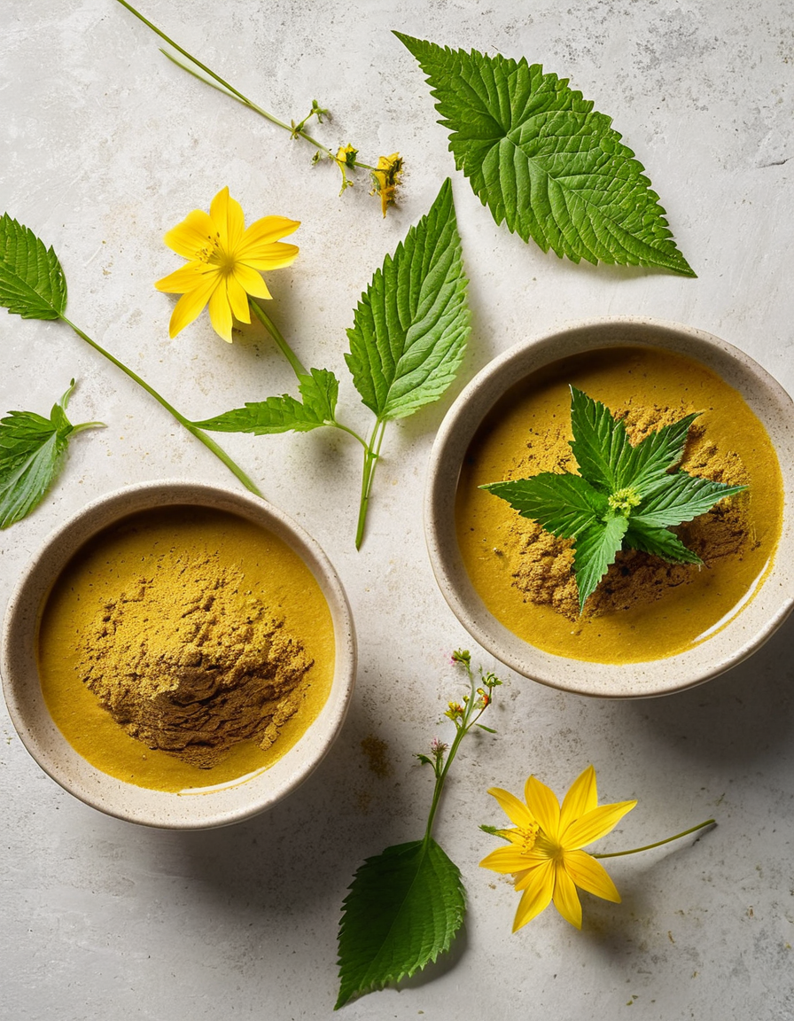 natural ingredients in a lifestyle wellness setting