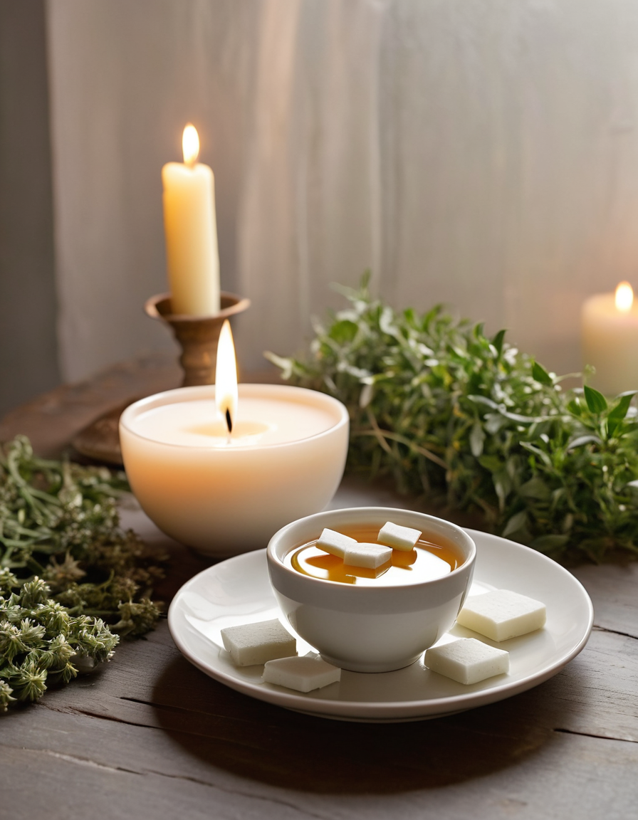 natural ingredients in a lifestyle wellness setting