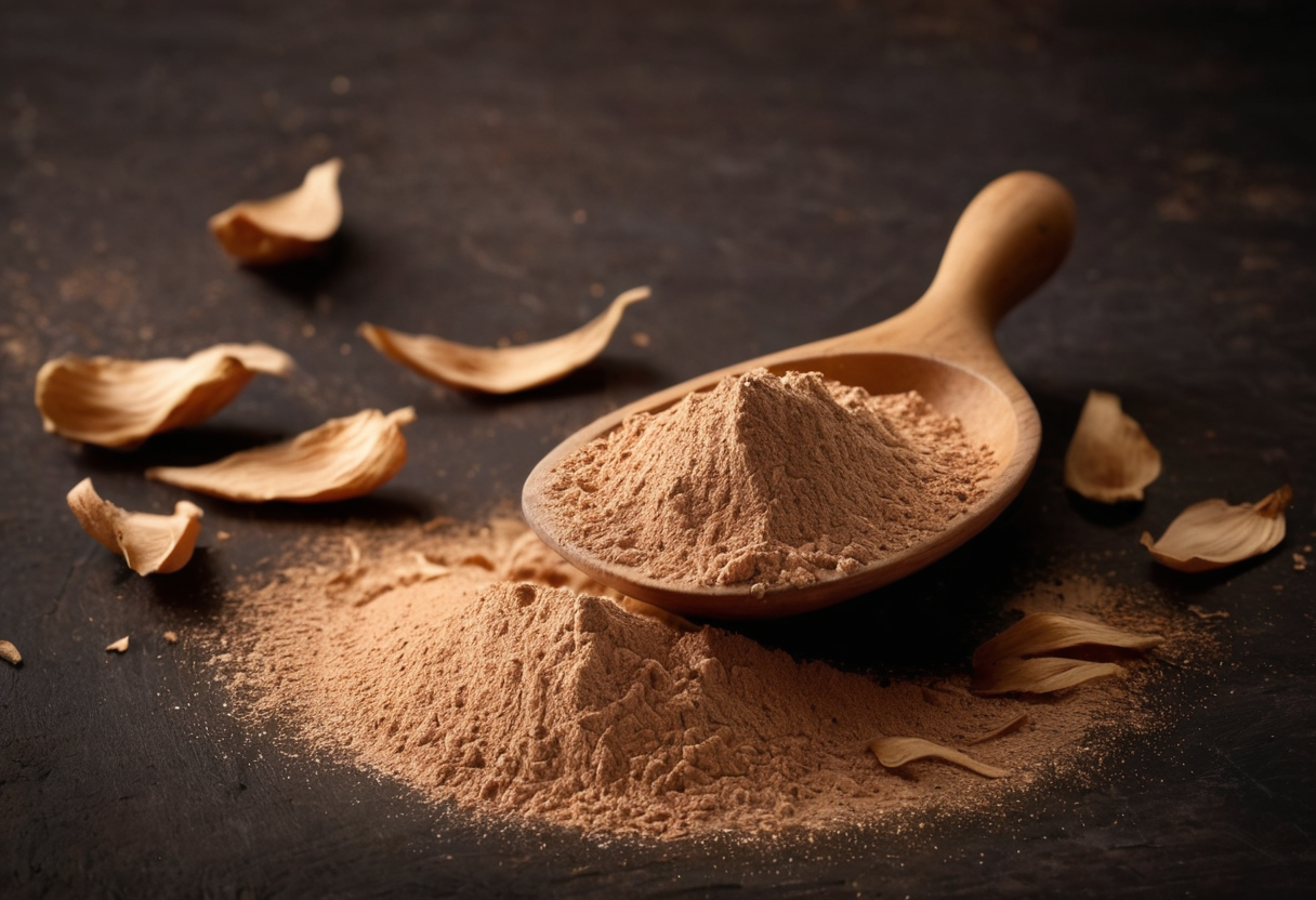 ashwagandha root powder macro texture