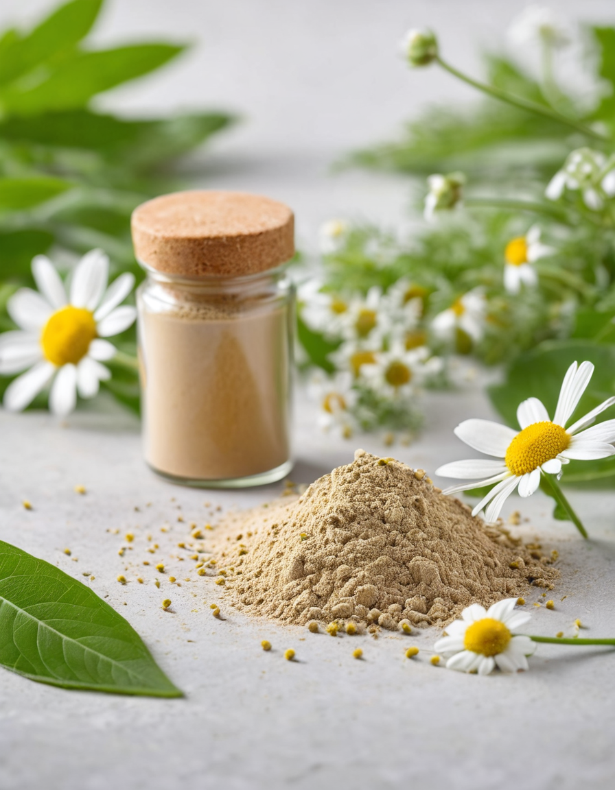 ashwagandha powder macro detail