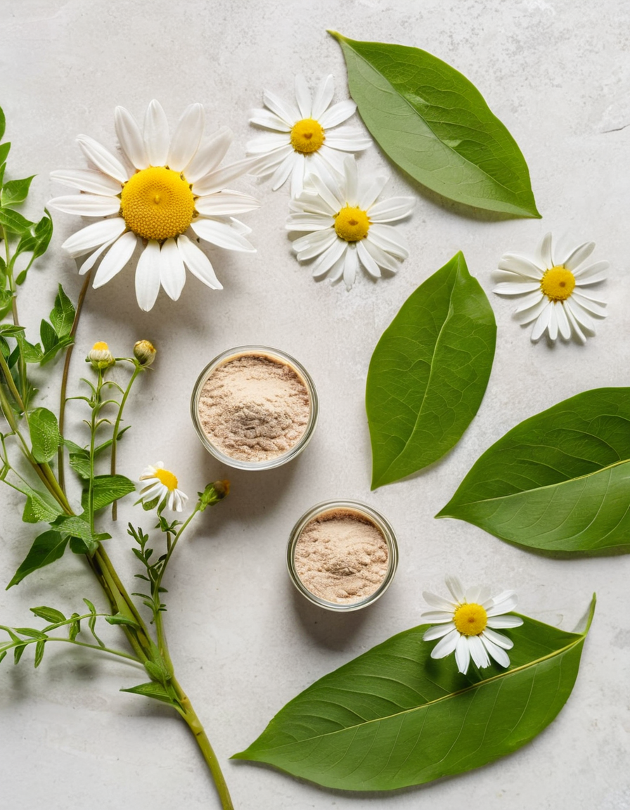 ashwagandha with chamomile flowers lifestyle