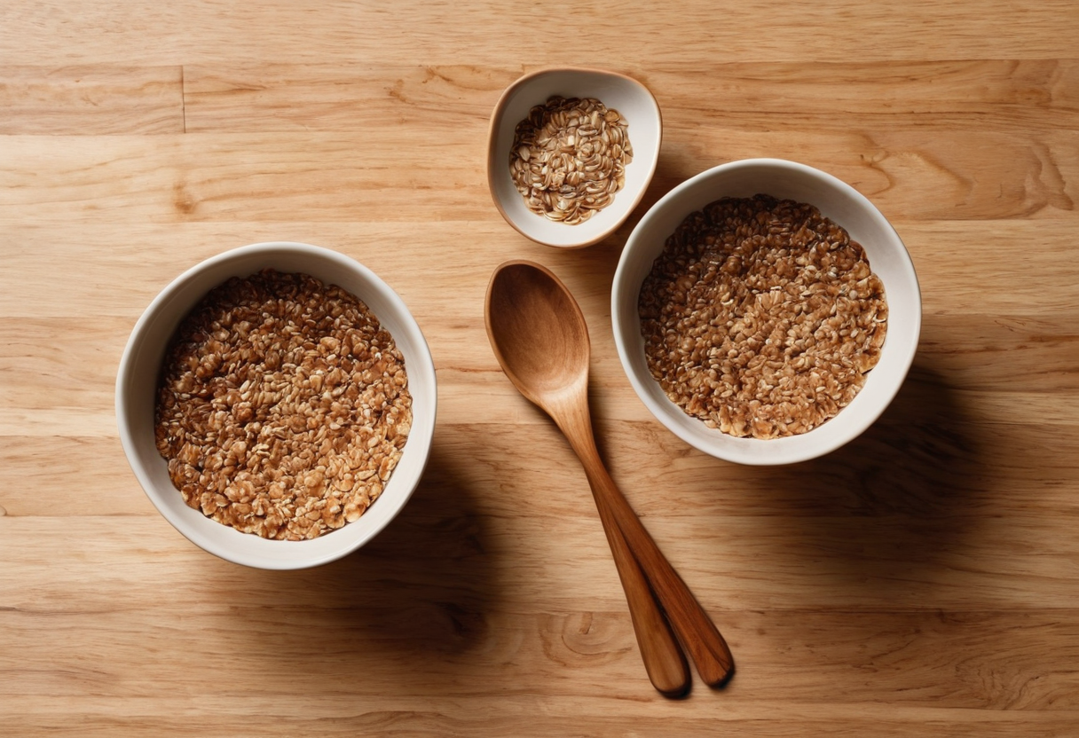 oatmeal bowl with ground flaxseed
