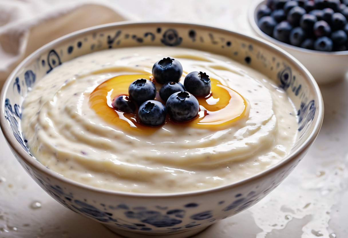 yogurt with blueberries and honey macro